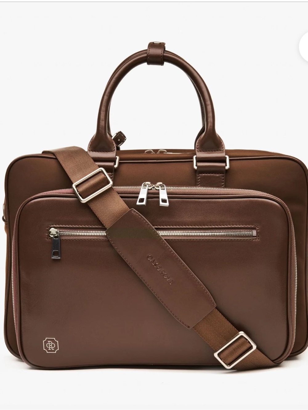 Oak and Rove Alto briefcase/duffel in brown leather
